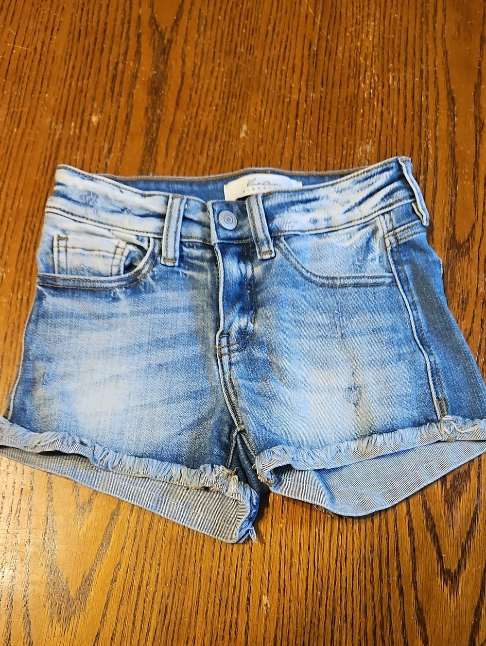 KanCan Light Blue Distressed Denim Shorts